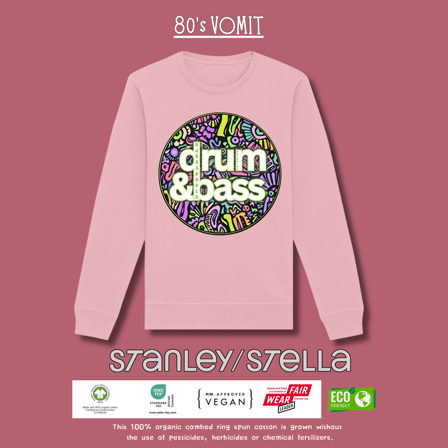 Drum & Bass Sweatshirt — Technicolour Damage