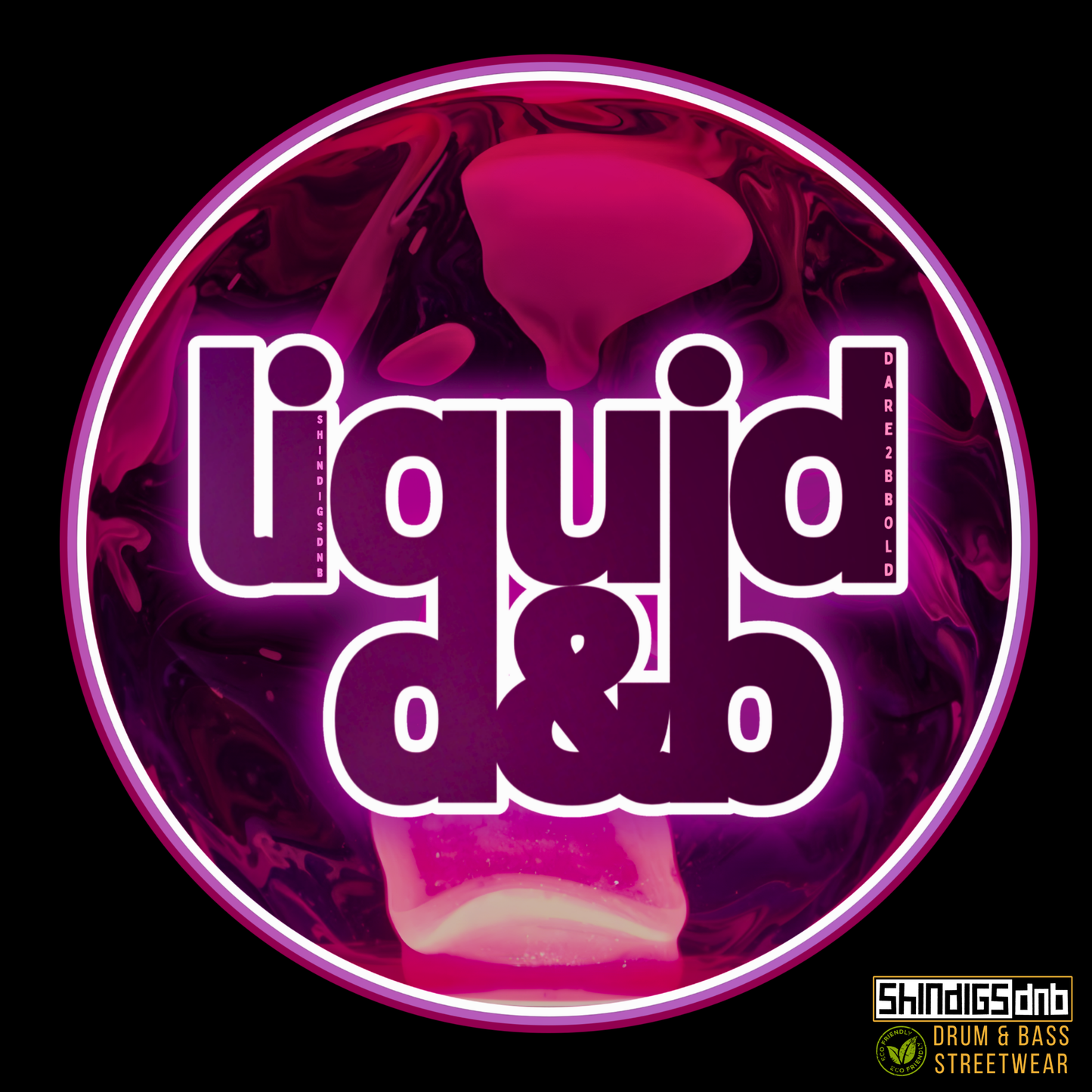 Drum & Bass Tee — Liquid Lava