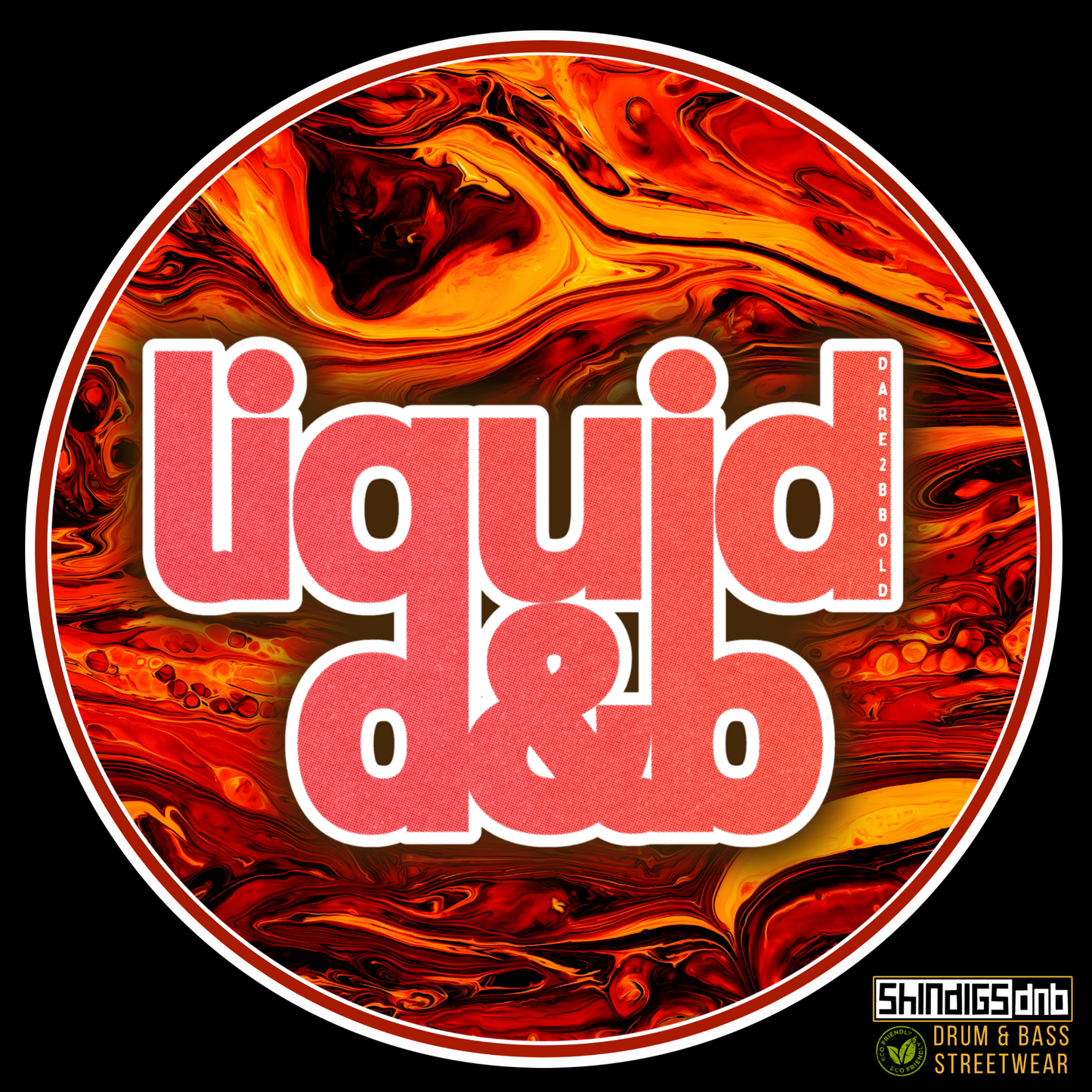 Drum & Bass Tee - Liquid Lava Sunset