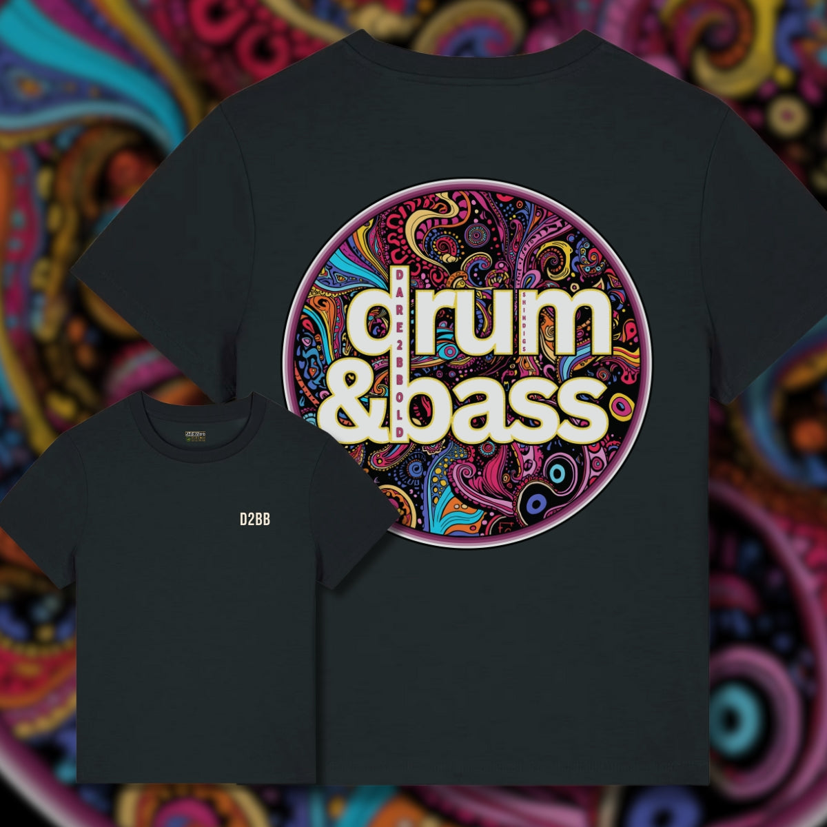 Ladies Drum & Bass Tee — Paisley Power!