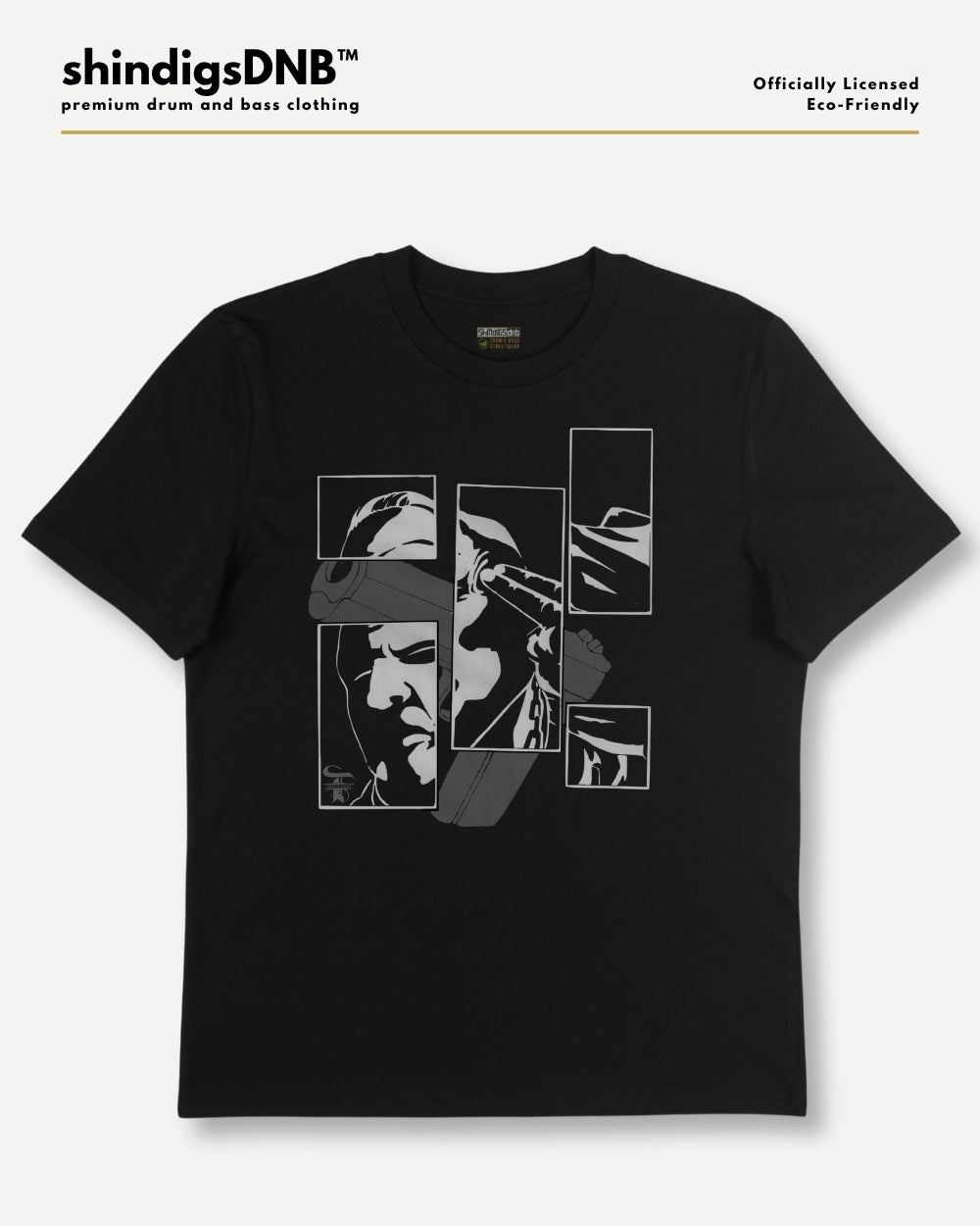 black dnb tee