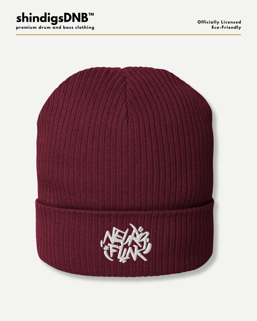 Neurofunk Organic Ribbed Embroidered Beanie - Screamarts