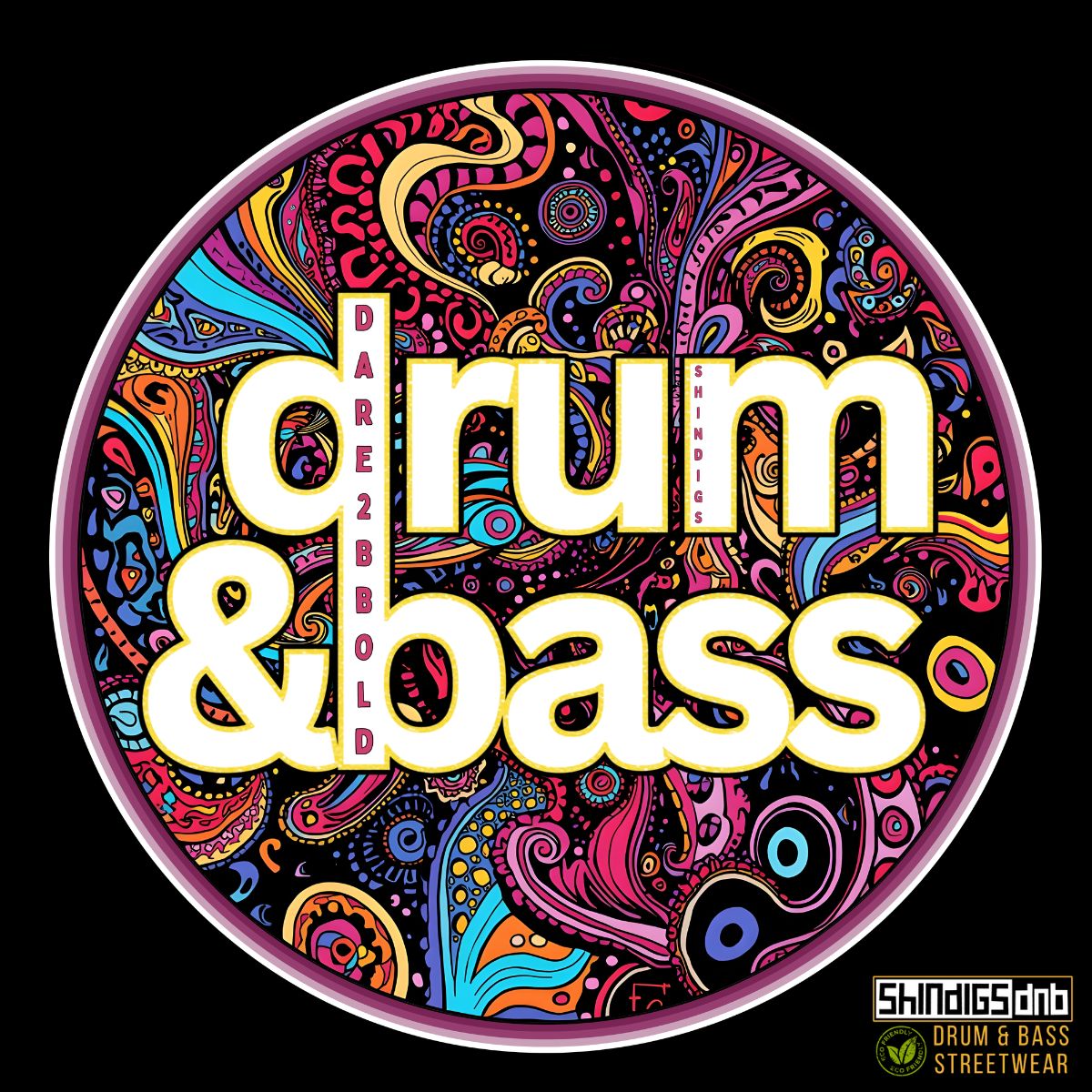 Drum and Bass Tee - Paisley Power
