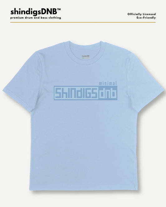 shindigsDNB minimal drum and bass blue tshirt
