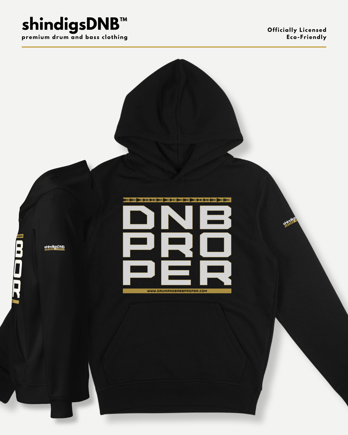 shindigsDNB Collab Hoodie — Drum and Bass Proper