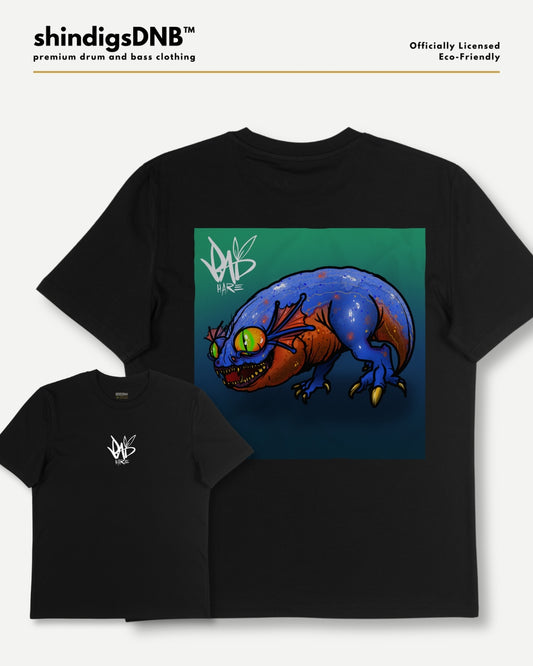 Neurofunk, drum and bass, D&B. black tshirt, music festival