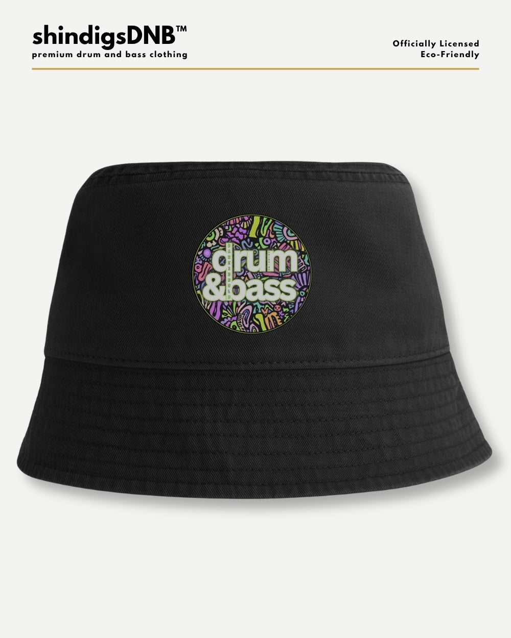 Drum and Bass Bucket Hat - Technicolour Damage