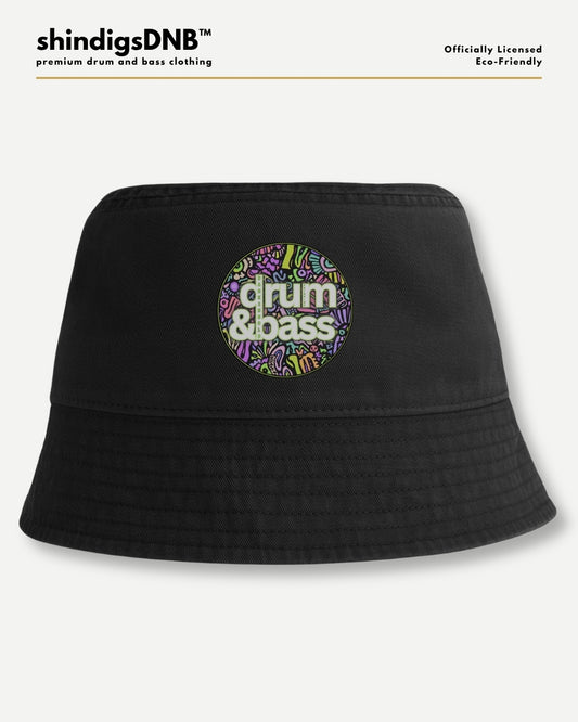 Drum and Bass Bucket Hat - Technicolour Damage