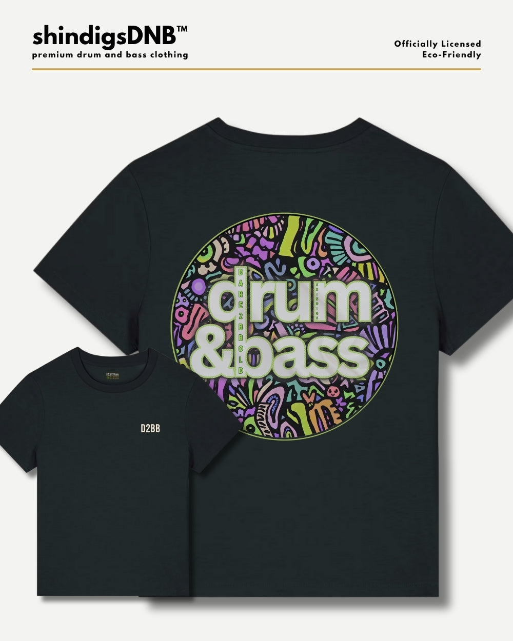 Ladies Drum & Bass Tee — Technicolour Damage