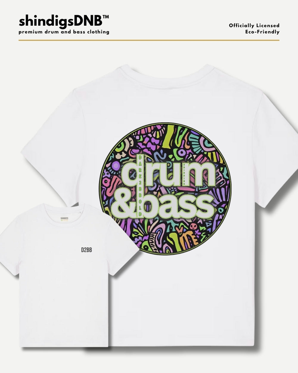 Ladies Drum & Bass Tee — Technicolour Damage