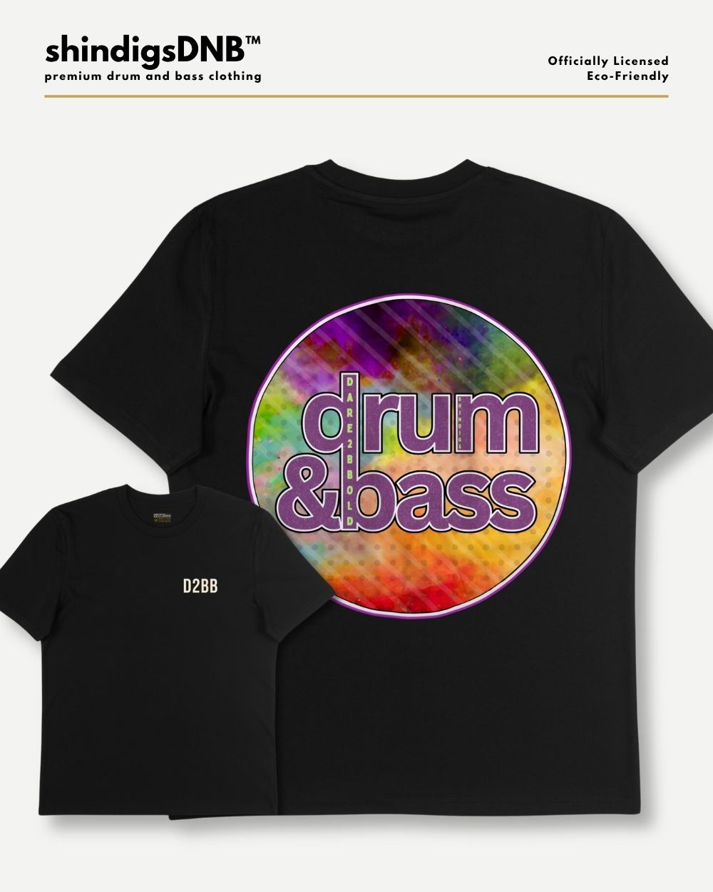 black drum & bass tee