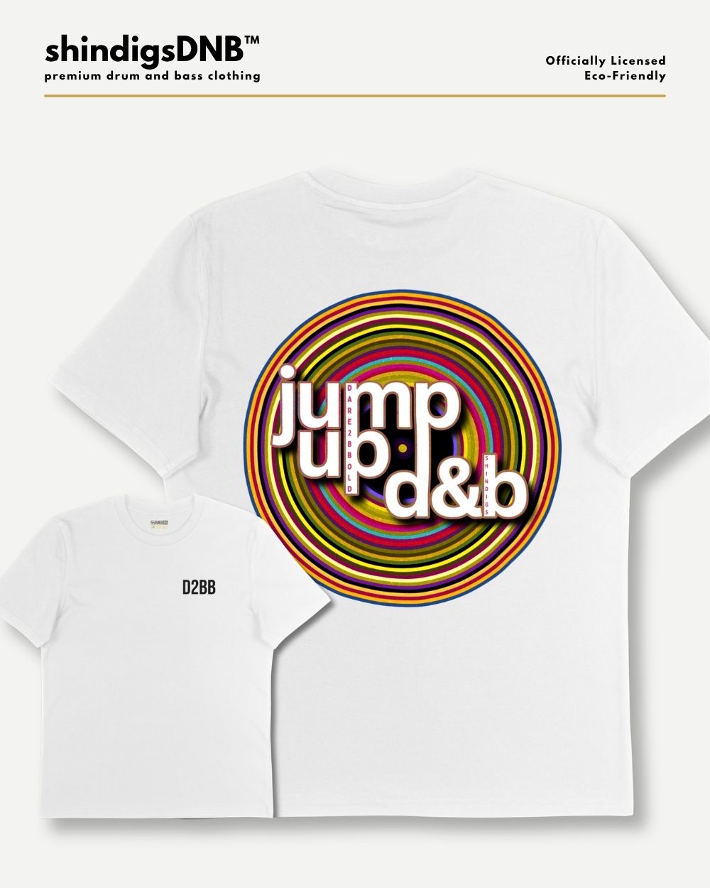 jump up drum and bass white tee